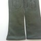 Leather gloves of lamb khaki lining cashmere "COLINE"