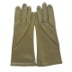 Gants en cuir d'agneau olivier "COLINE".