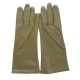 Leather gloves of lamb olive "COLINE"