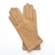 Gants en cuir d'agneau mastic "COLINE".