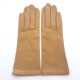 Gants en cuir d'agneau mastic "COLINE".