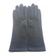 Gants en cuir d'agneau gris foncé "COLINE".