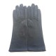 Leather gloves of lamb dark grey "COLINE".