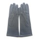 Leather gloves of lamb dark grey "COLINE".