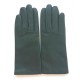 Leather gloves of lamb evergreen "CAPUCINE"
