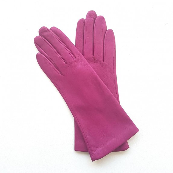 Gants en cuir d'agneau rose vif COLINE.