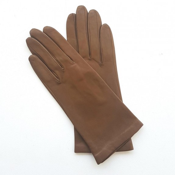 Leather gloves of lamb caravan "COLINE"