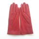 Leather gloves of lamb red "COLINE".