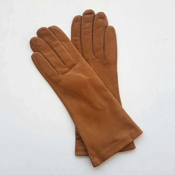 Gants en cuir d'agneau biscuit clair "COLINE".