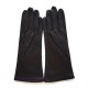 Leather gloves of lamb ebony "COLINE"