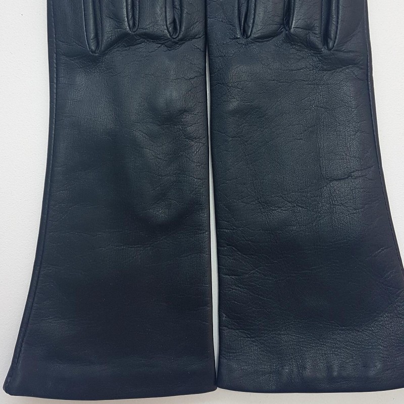 Gants Homme cuir d'agneau et soie Marine –