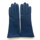 Gants en cuir d'agneau indigo "COLINE".