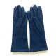 Gants en cuir d'agneau indigo "COLINE".