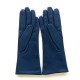 Leather gloves of lamb indigo "COLINE"