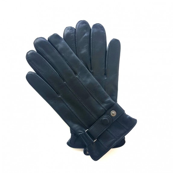 Leather gloves of lamb black "ARTHUR"