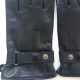 Gants en cuir d'agneau noir "JULES".