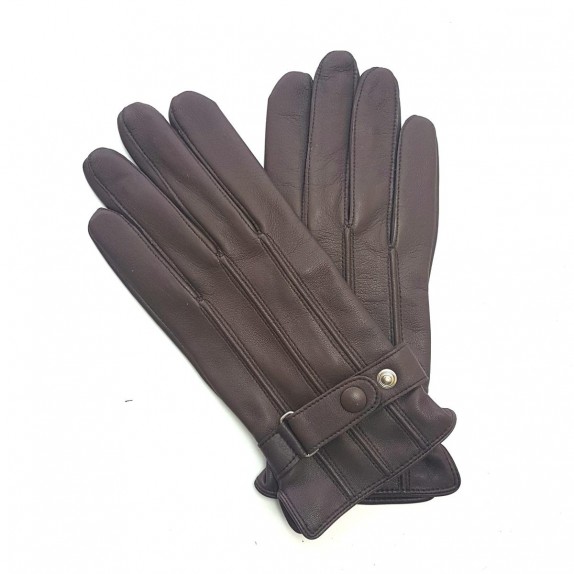Leather gloves of lamb brown "ARTHUR"