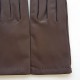 Leather gloves in lamb brun "RAPHAËL".