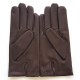 Leather gloves of lamb brun"RAPHAËL".