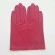 Leather gloves of lamb orchid "CAPUCINE"