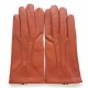 Gants en cuir d'agneau new cognac "HENRI".