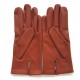 Gants en cuir d'agneau new cognac "HENRI".