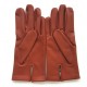 Leather gloves of lamb new cognac "HENRI".