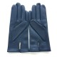 Gants en cuir d'agneau bleu marine "RAPHAËL"