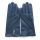 Leather gloves of lamb navy "RAPHAËL"
