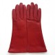 Gants en cuir d'agneau rouge "COLINE".