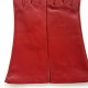 Gants en cuir d'agneau rouge "COLINE".