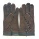 Leather gloves in velvet goat and lamb brown "GREG".