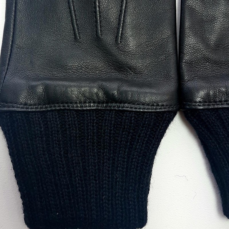 Gants cuir noir doublés laine pilote readytofly