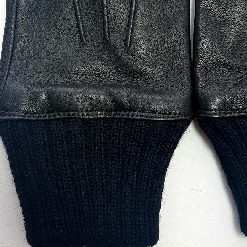 Gants en cuir d’agneau froncés doublés laine - ULM