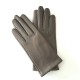 Leather gloves of lamb bronze "CAPUCINE".