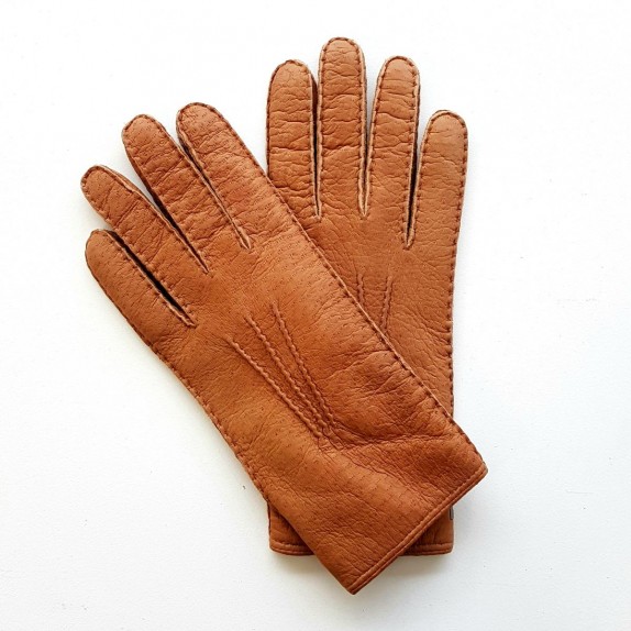 Gants en cuir de pécari cork "LEONIE".