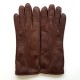 Leather gloves of pecarry mink "LEONIE".