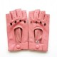 Leather mittens of lamb blossom "PILOTE".