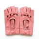 Leather mittens of lamb blossom "PILOTE".