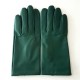 Gants en cuir d'agneau verde "CAPUCINE".