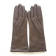 Leather gloves of lamb brown "COLINE"