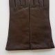 Leather gloves of lamb brown "COLINE"