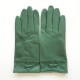 Gants en cuir d'agneau verde "ANEMONE".