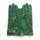 Gants en cuir d'agneau verde "ANEMONE".