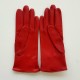 Gants en cuir d'agneau rouge "JULIE".