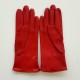 Leather gloves of lamb red "JULIE".