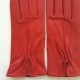 Gants en cuir d'agneau rouge "JULIE".