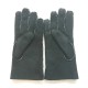 Leather gloves of shearling black "JIVAGO".