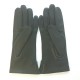 Gants en cuir d'agneau noir "THERESE".