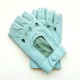 Leather mittens of lamb sky "PILOTE".